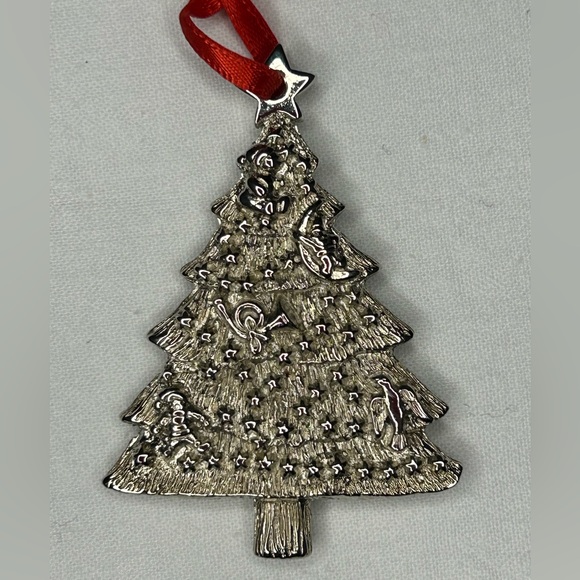 Set of 5 metal Christmas ornaments.3 Gorham snowman, 1 Lenox, 1 unmarked - Picture 7 of 8